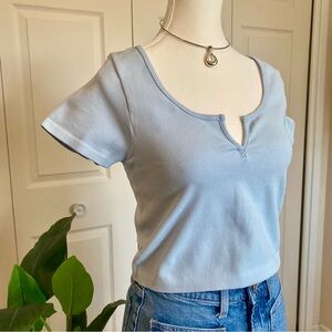 Seamless Blue crop top